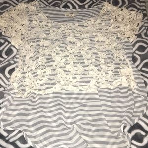 ISSI Mesh/Black & White Shirt